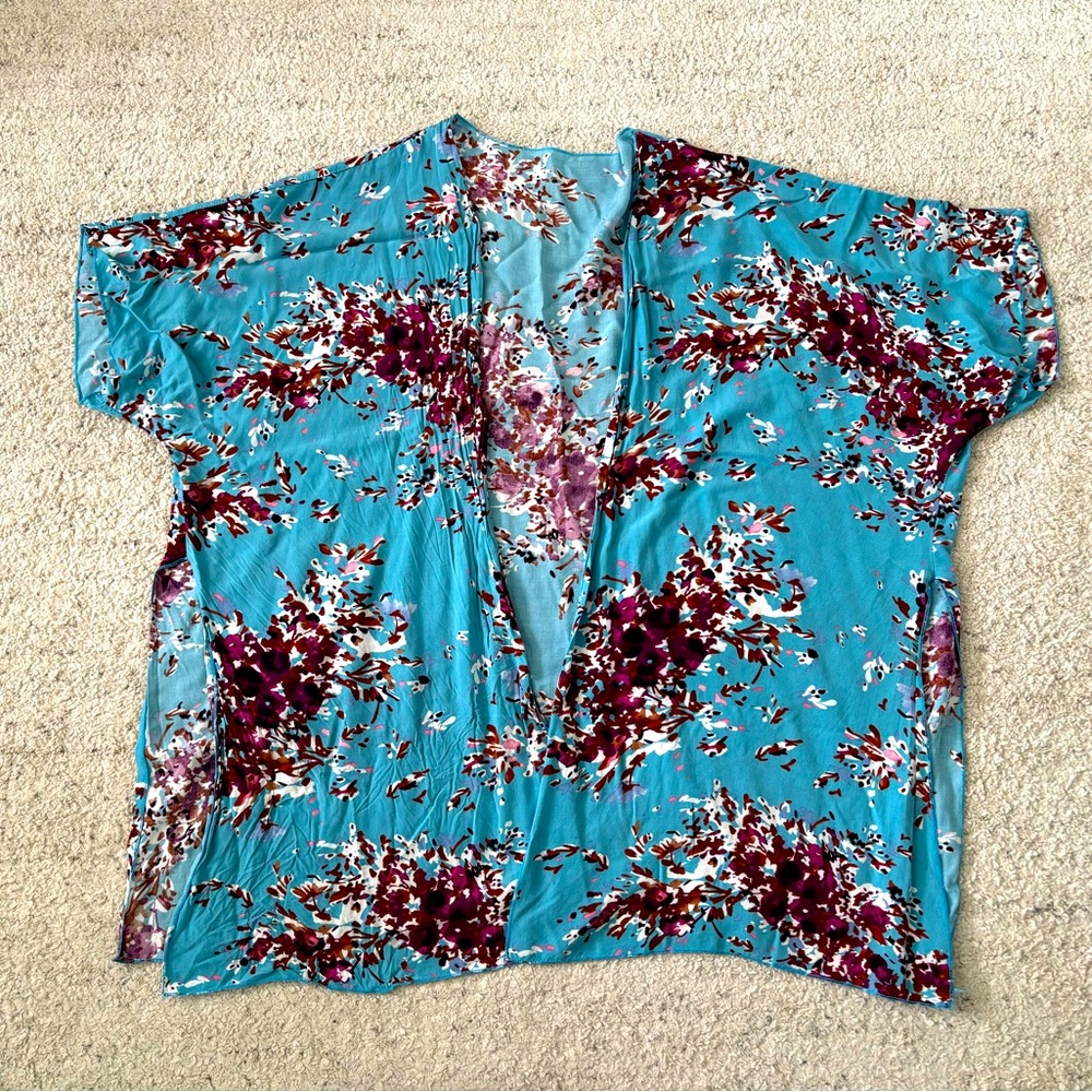 Floral Kimono Style Beach Cover